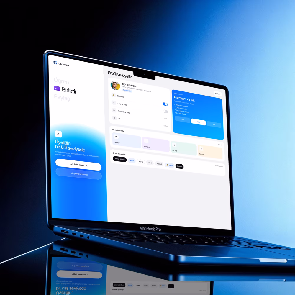 Onboarding, abonelik yönetimi ve hesap ekranlarında kullanılan ortak mobil arayüz bileşenleri.